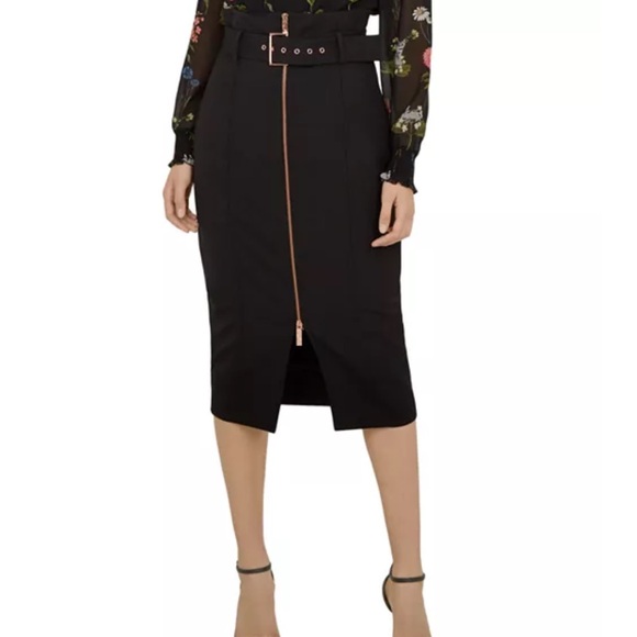 Ted Baker Kaara Zip-Front Pencil Skirt - Picture 2 of 3